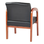 Silla de Visitas de Madera con Asiento y Respaldo Acolchados