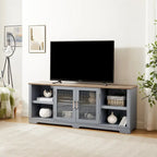 Mueble para TV de 70 pulgadas con gabinete de almacenamiento y gestión de cables