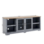 Mueble para TV de 70 pulgadas con gabinete de almacenamiento y gestión de cables