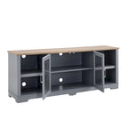 Mueble para TV de 70 pulgadas con gabinete de almacenamiento y gestión de cables