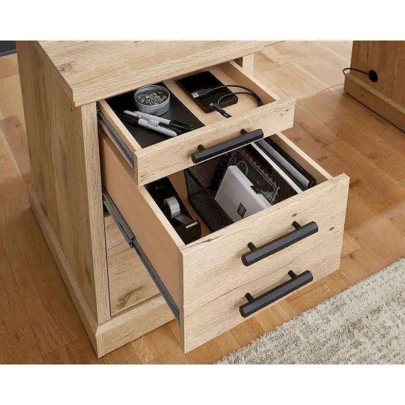Credenza de oficina de 72 pulgadas con almacenamiento y cajón para archivos