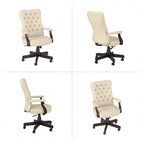 Sillón de oficina Arden Lane con respaldo alto, capitoné y brazos