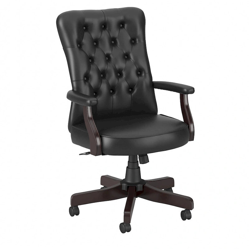 Sillón de oficina Arden Lane con respaldo alto, capitoné y brazos