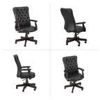 Sillón de oficina Arden Lane con respaldo alto, capitoné y brazos