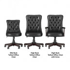Sillón de oficina Arden Lane con respaldo alto, capitoné y brazos