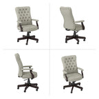Sillón de oficina Arden Lane con respaldo alto, capitoné y brazos